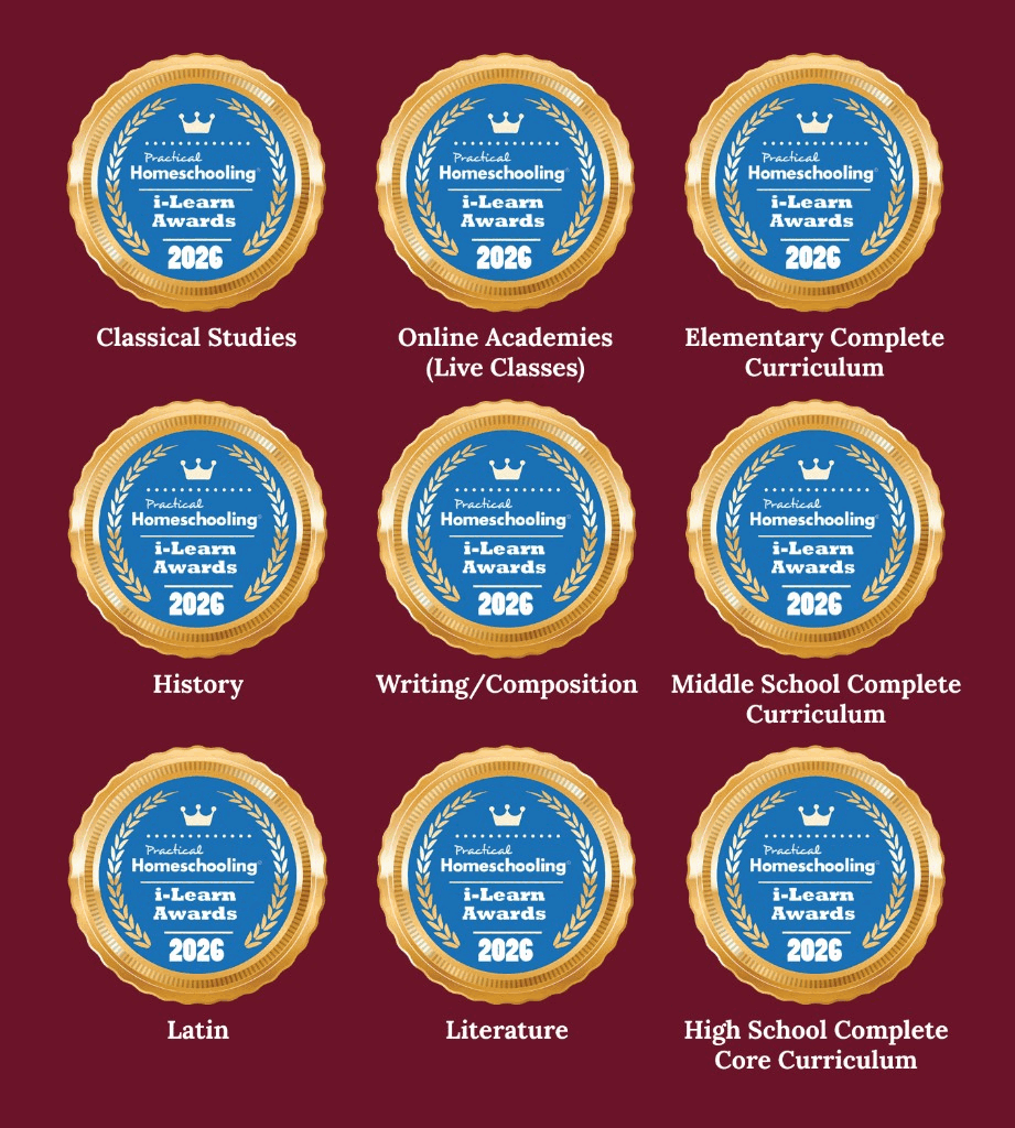 Nine Practical Homeschooling i-Learn Awards 2026 first place badges awarded to Schol&eacute; Academy