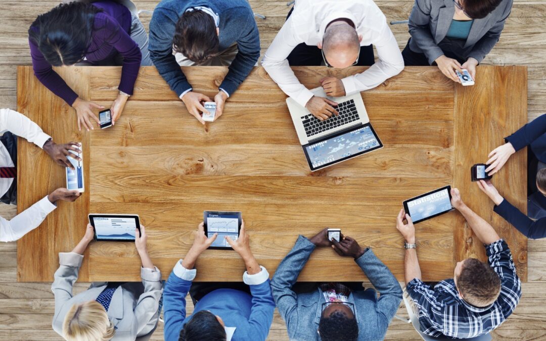 Group of Business People Using Digital Devices